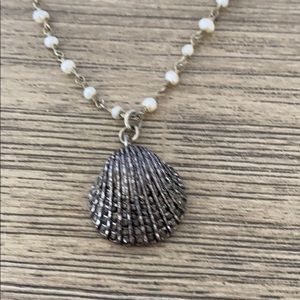 Ann Taylor Shell and Pearl Necklace
